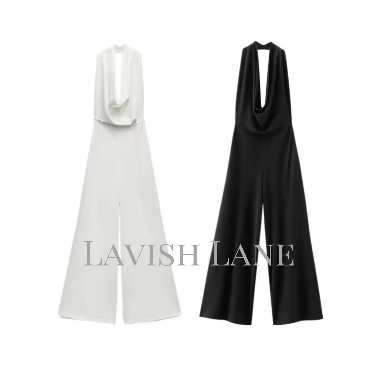 Sleek Drape Pant Jumpsuit - Lavish Lane