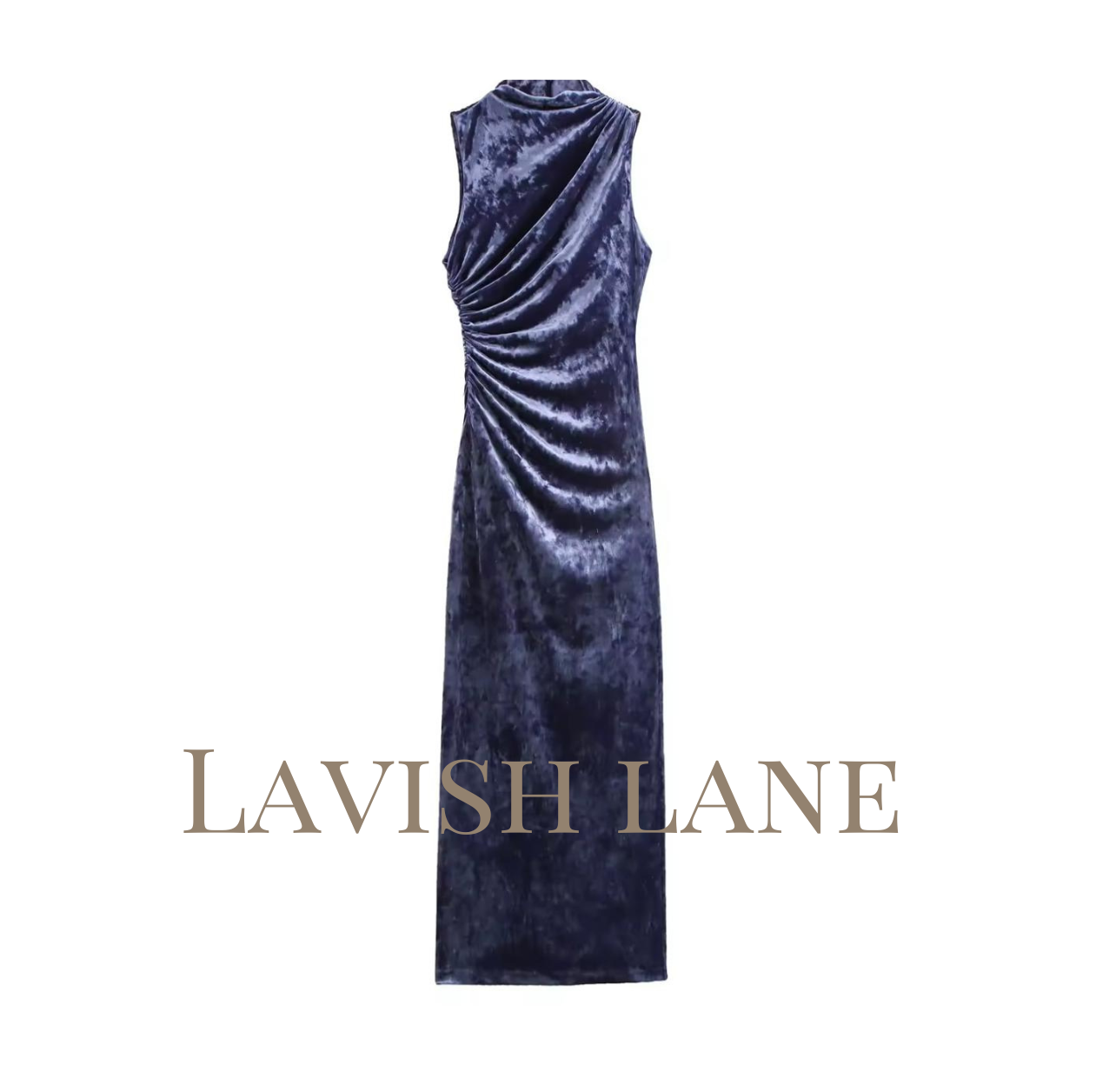 Midnight Velvet Dress - Lavish Lane