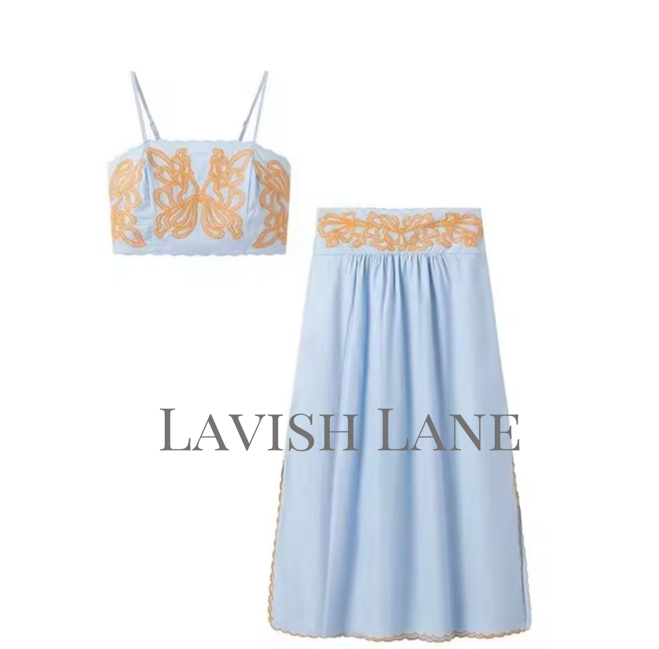 Sorrento Embroidered Set - Lavish Lane