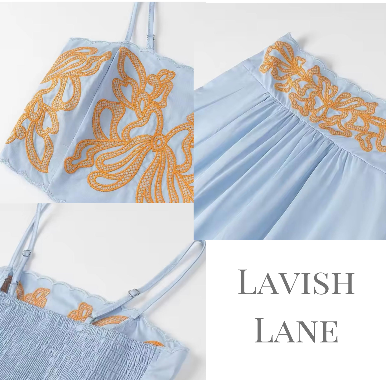 Sorrento Embroidered Set - Lavish Lane