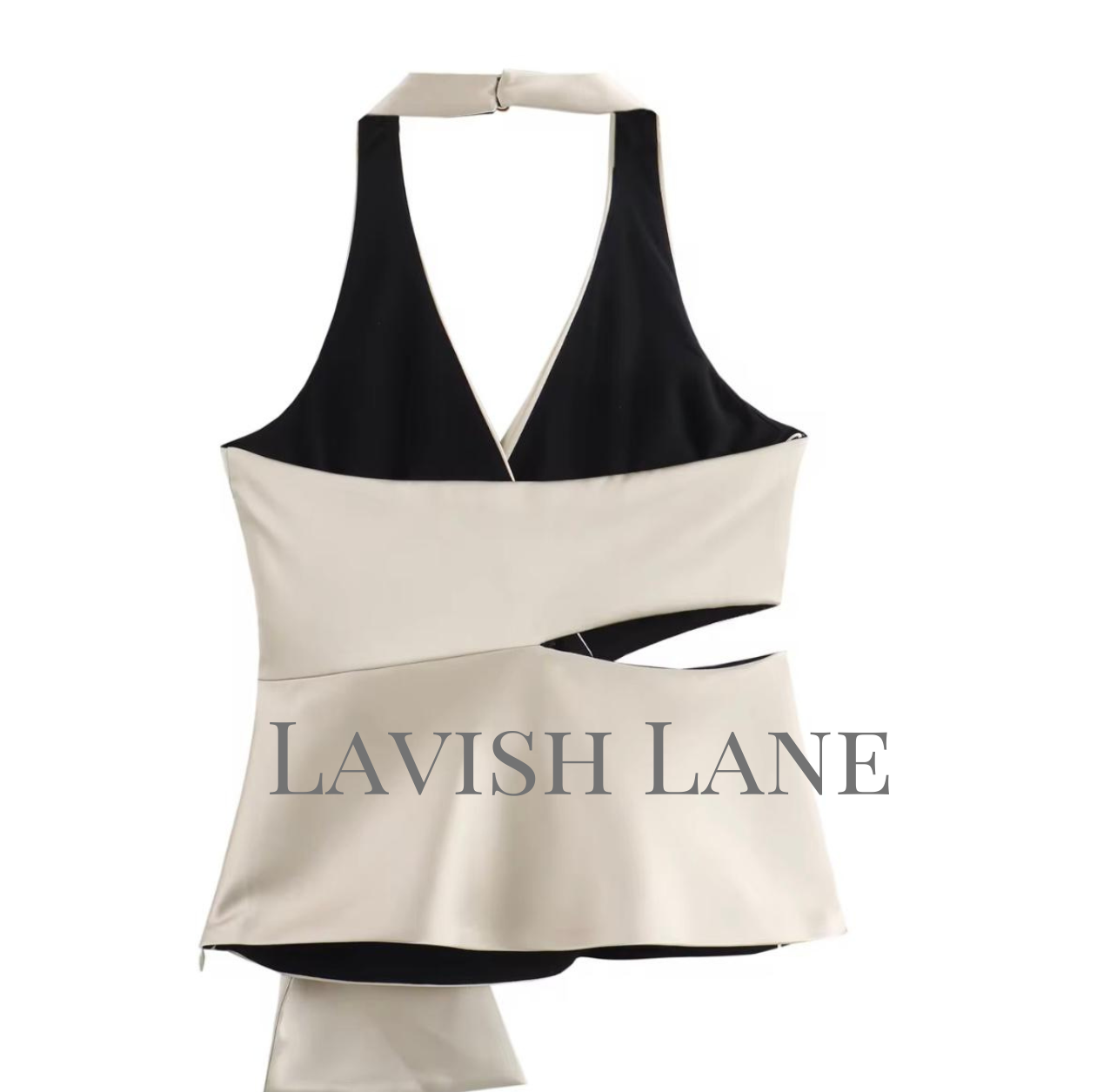 Bow Front Halter Top - Lavish Lane