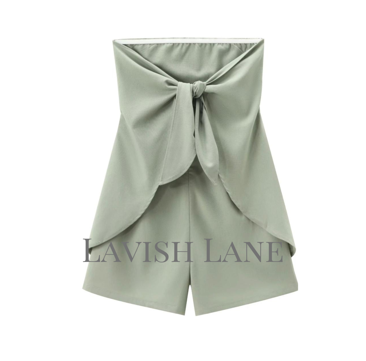 Sage Strapless Romper - Lavish Lane