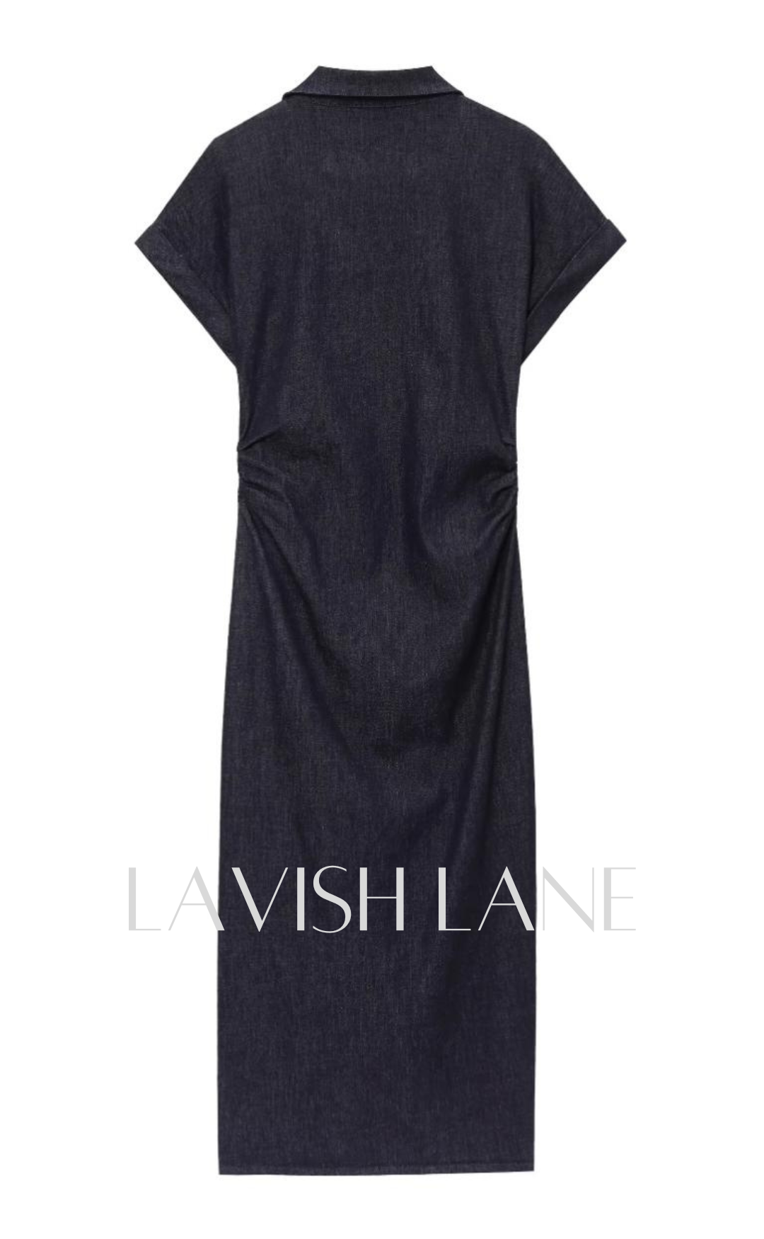 Denim Drape Dress - Lavish Lane