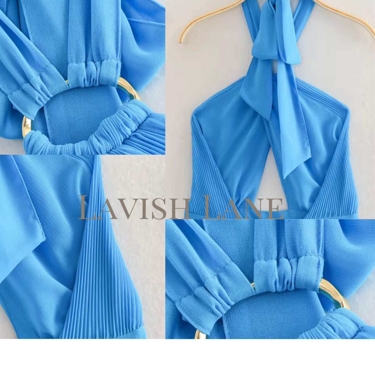 Riviera Halter Dress - Lavish Lane