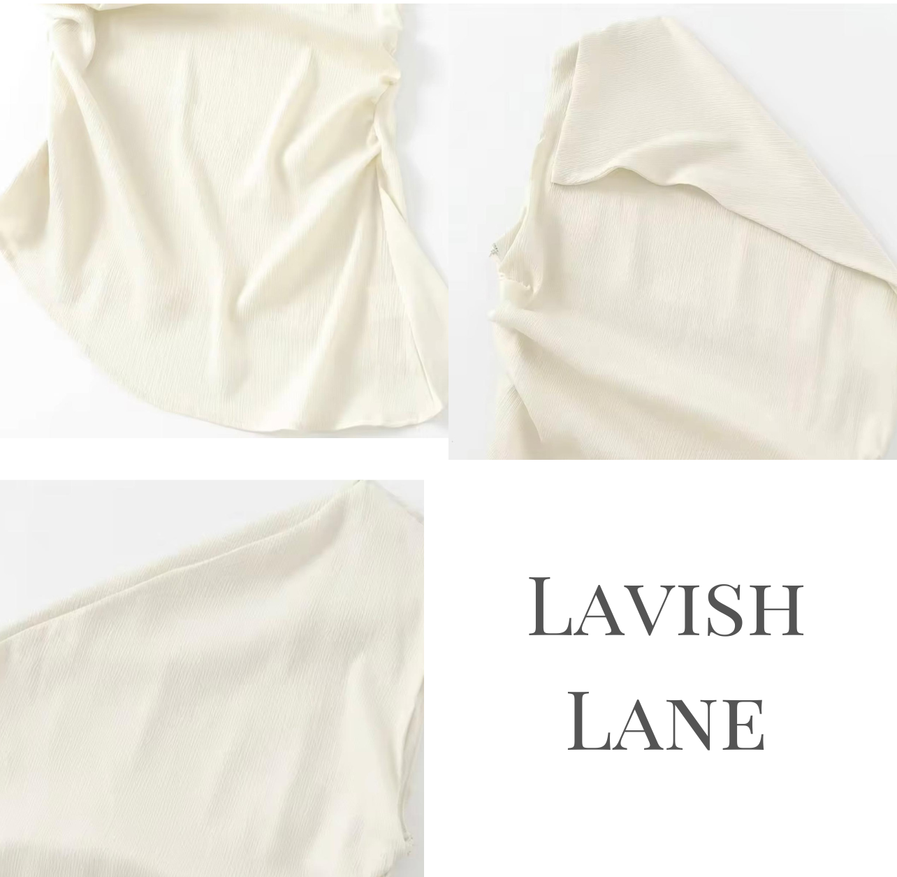 One-Shoulder Swirl Top - Lavish Lane
