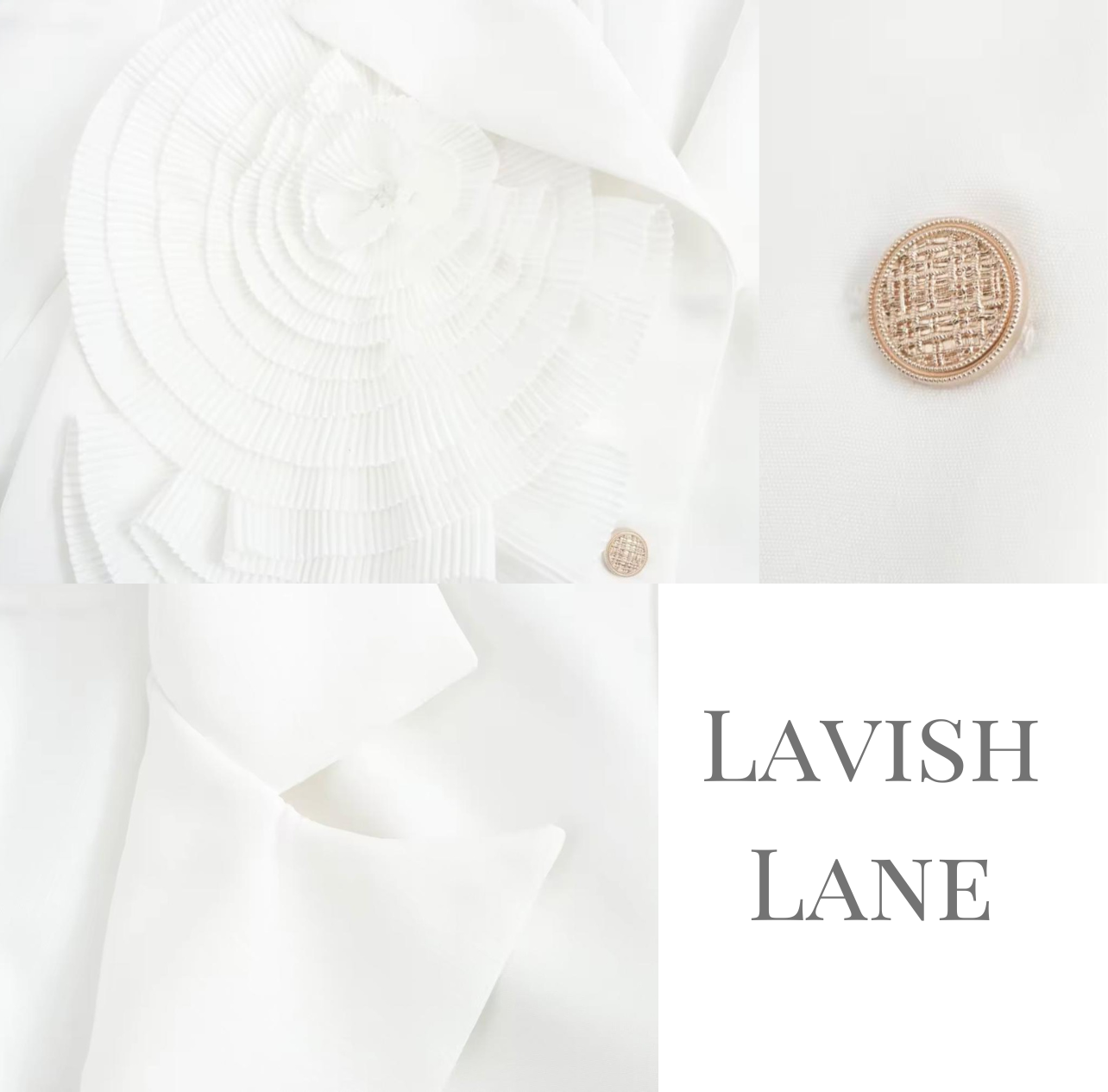 Gardenia White Blazer - Lavish Lane