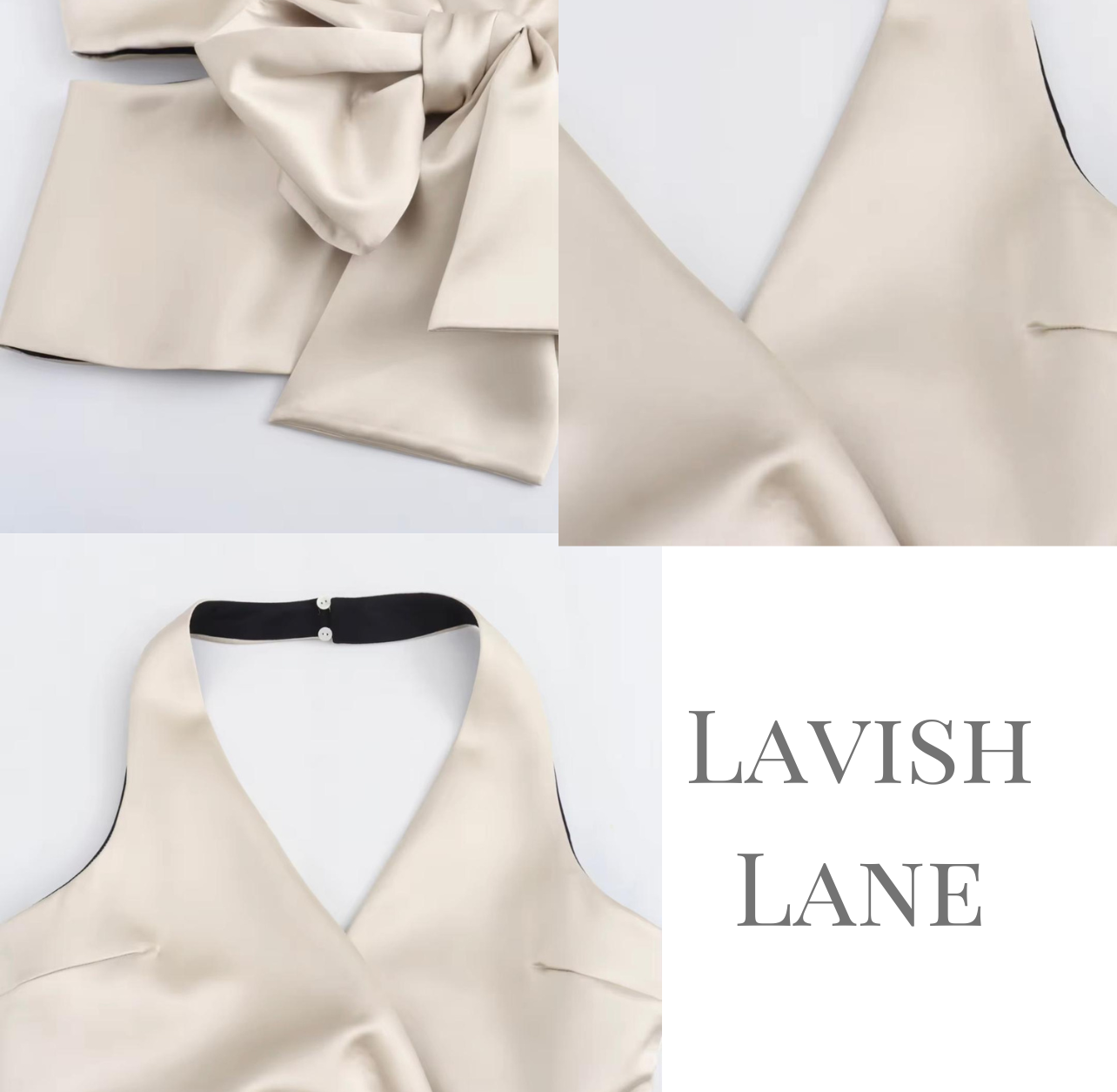 Bow Front Halter Top - Lavish Lane