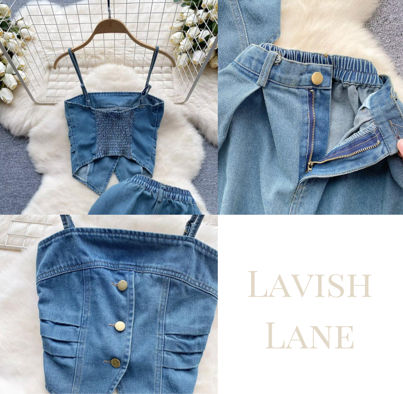 Iyana Denim Co-ord Set - Lavish Lane
