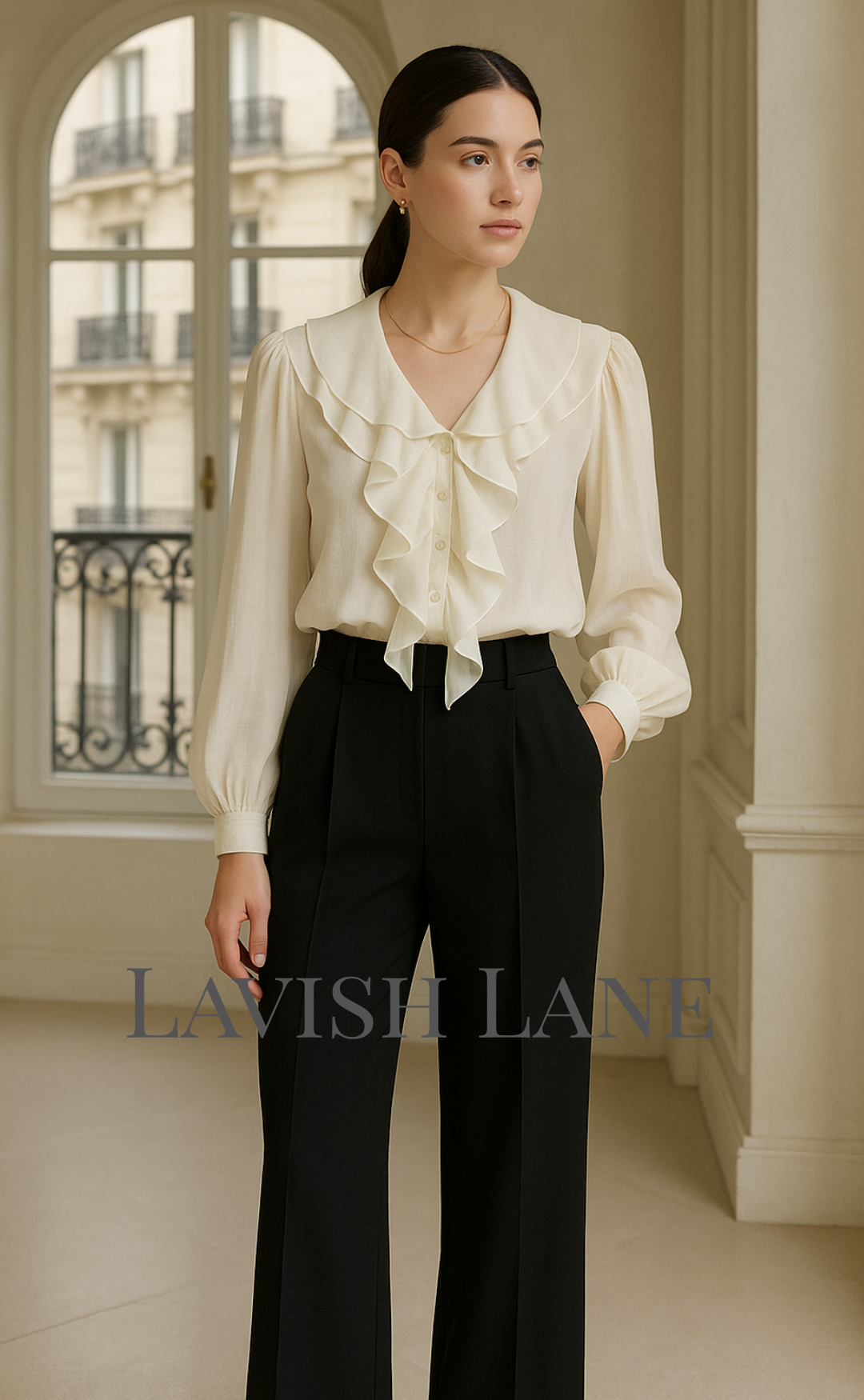 Vienna Ruffle Blouse - Lavish Lane