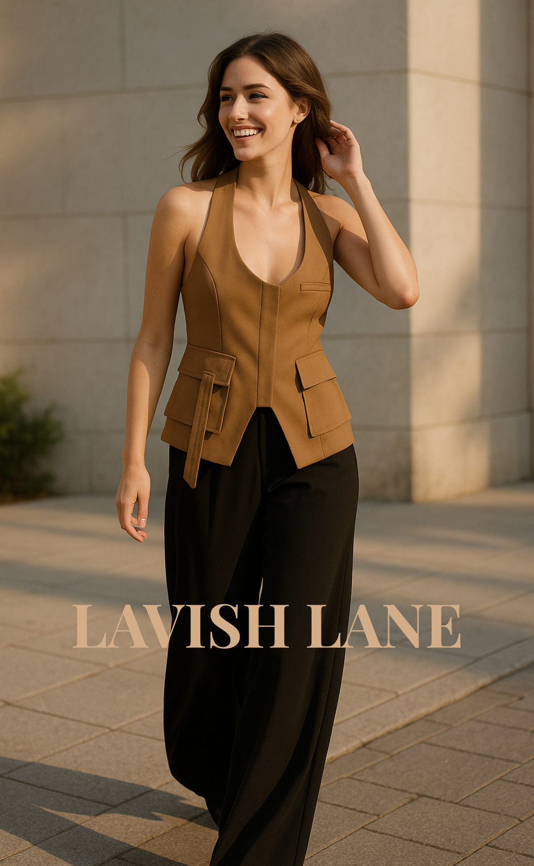 Zanzi Halter Neck Top - Lavish Lane