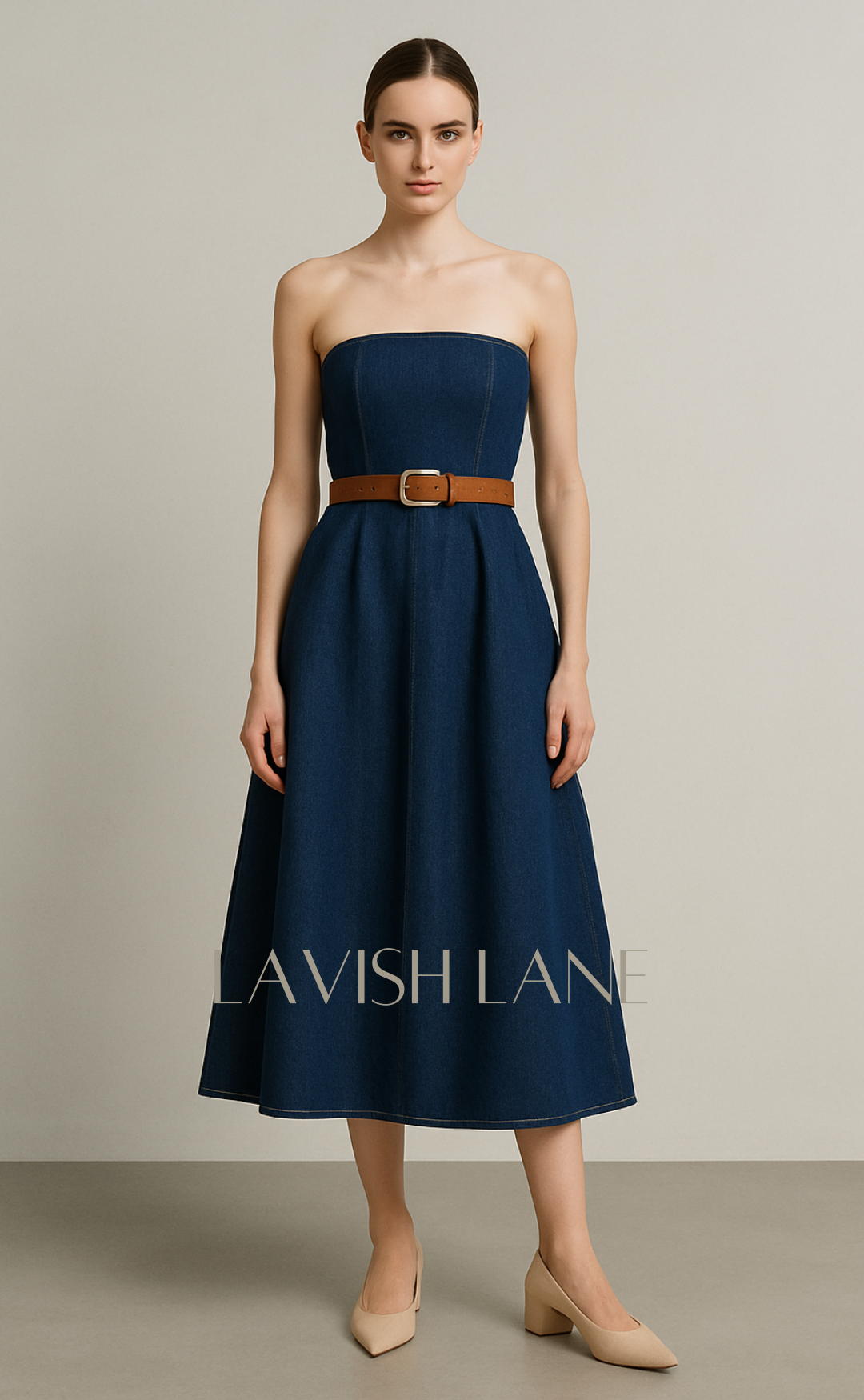 Matsel Denim Dress - Lavish Lane