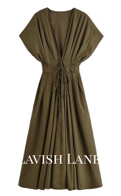 The Olive Bloom Dress - Lavish Lane