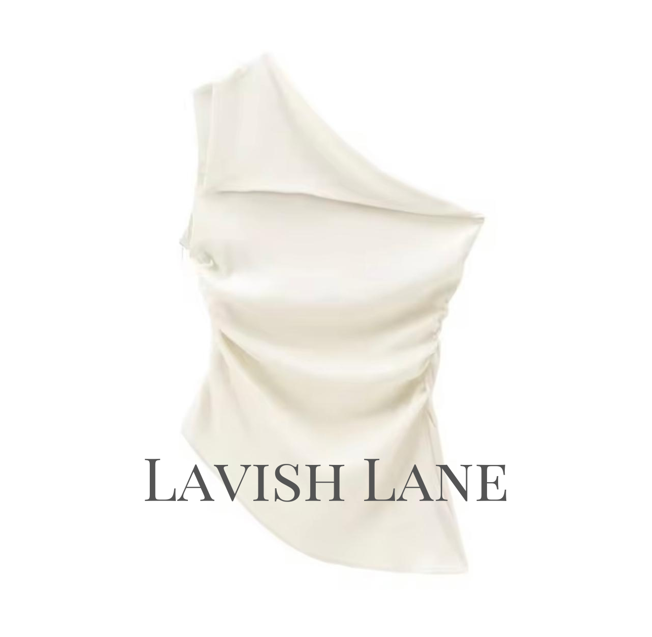 One-Shoulder Swirl Top - Lavish Lane