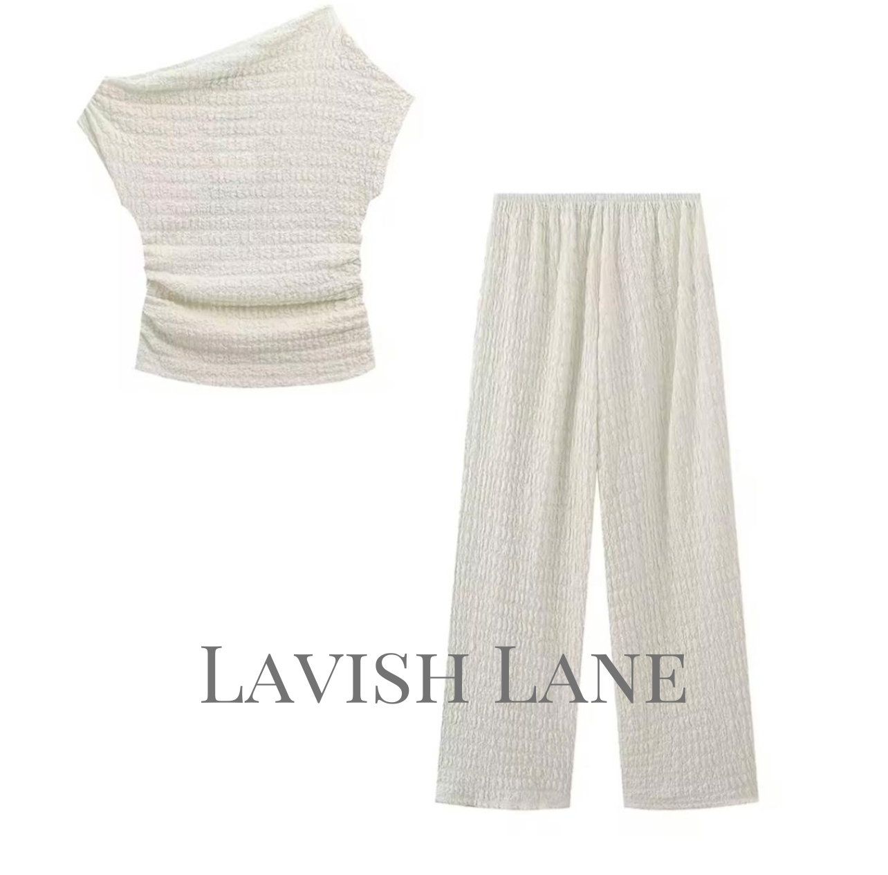 Crinkle Cloud Set — travel-ready wrinkle-light co-ord
