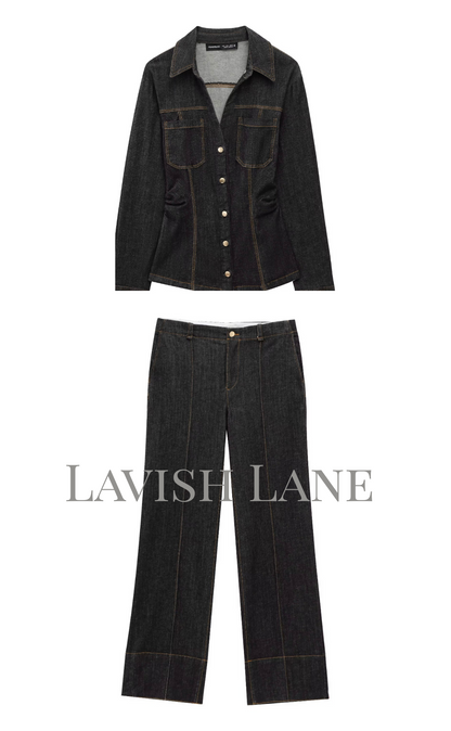 Bloomstate Denim Co-ord Set - Lavish Lane