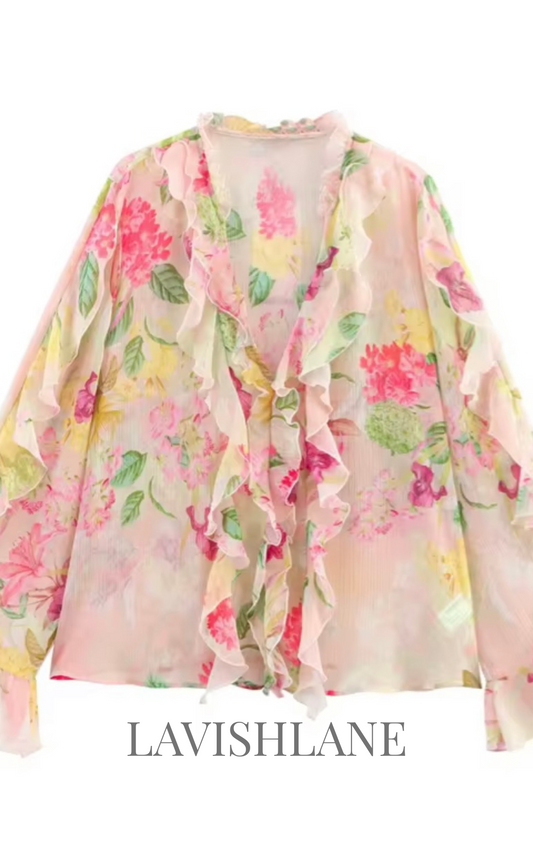 Petal Ruffle top - Lavish Lane