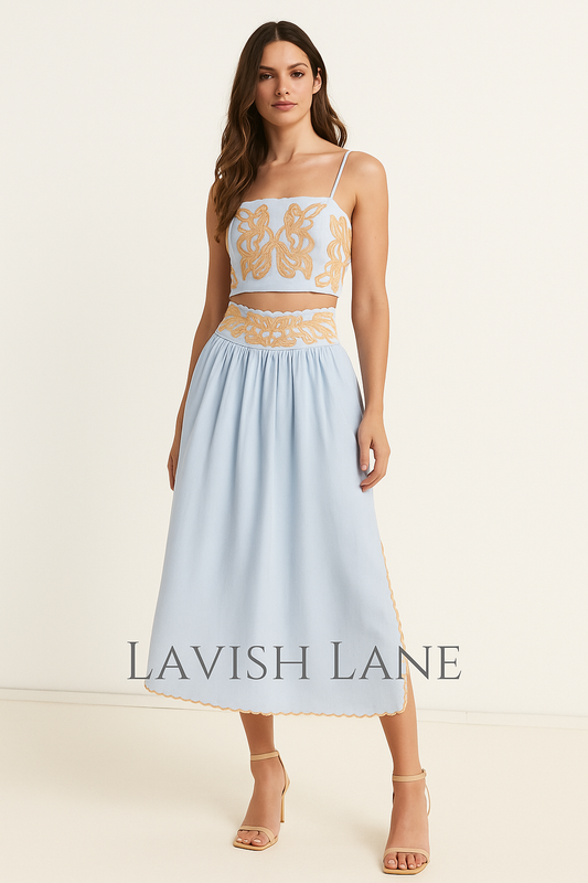 Sorrento Embroidered Set - Lavish Lane
