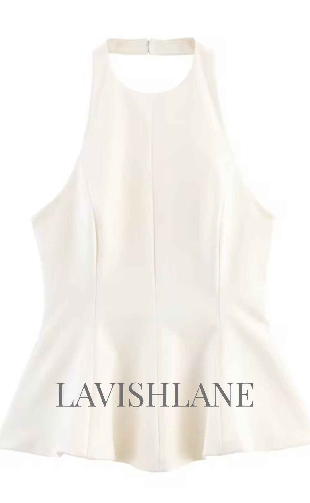 Halter Luxe Peplum Top