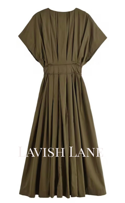 The Olive Bloom Dress - Lavish Lane