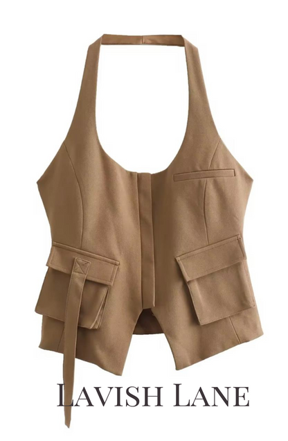 Zanzi Halter Neck Top - Lavish Lane