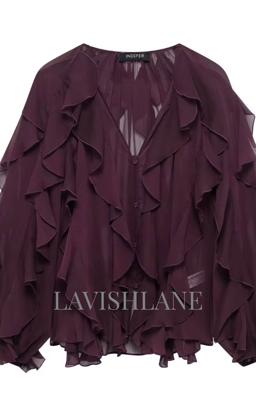 Cloudlight Ruffle Top - Lavish Lane