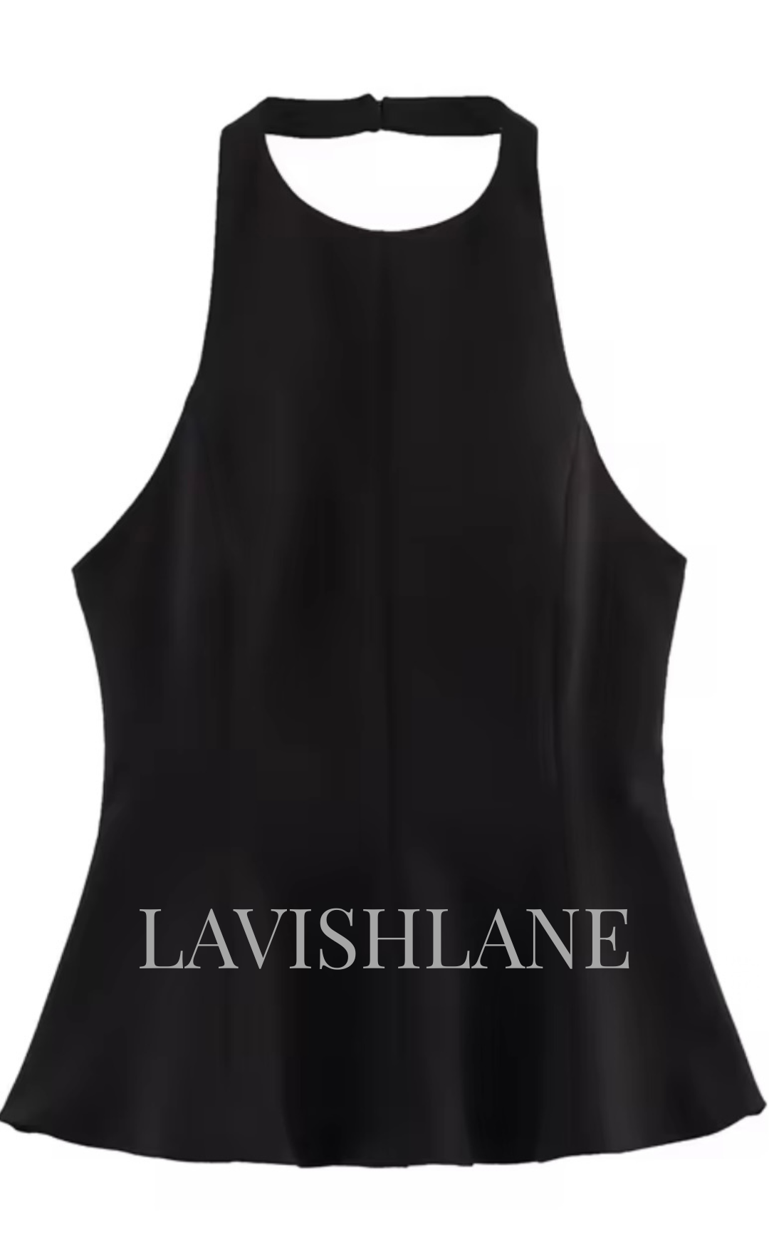 Halter Luxe Peplum Top