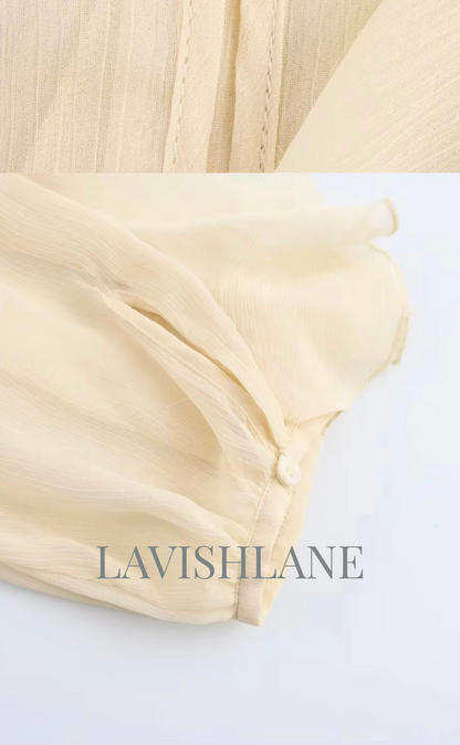 Cloudlight Ruffle Top - Lavish Lane