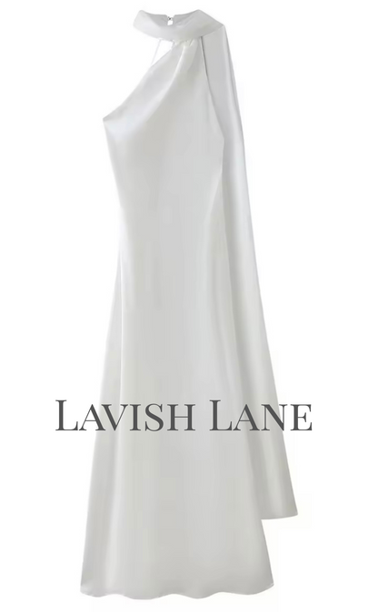 Aura Satin Dress - Lavish Lane