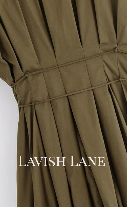 The Olive Bloom Dress - Lavish Lane