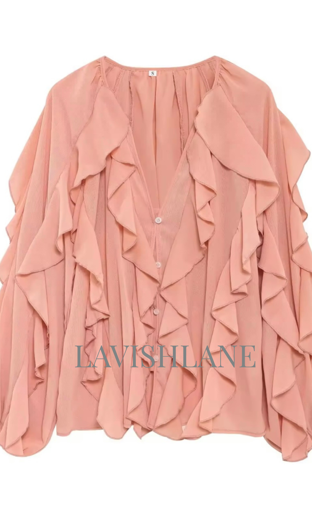 Cloudlight Ruffle Top - Lavish Lane
