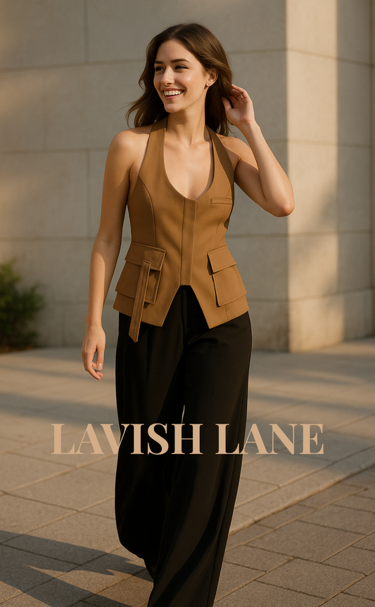 Zanzi Halter Neck Top - Lavish Lane