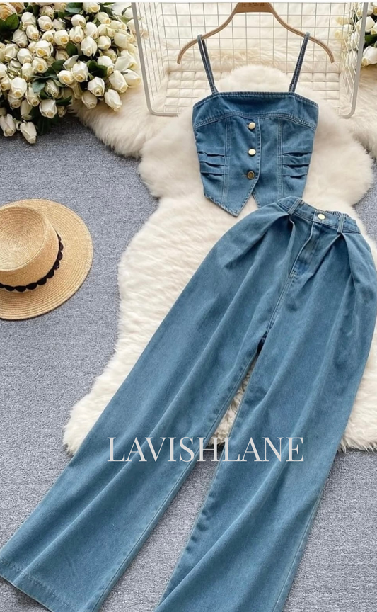 Iyana Denim Co-ord Set - Lavish Lane