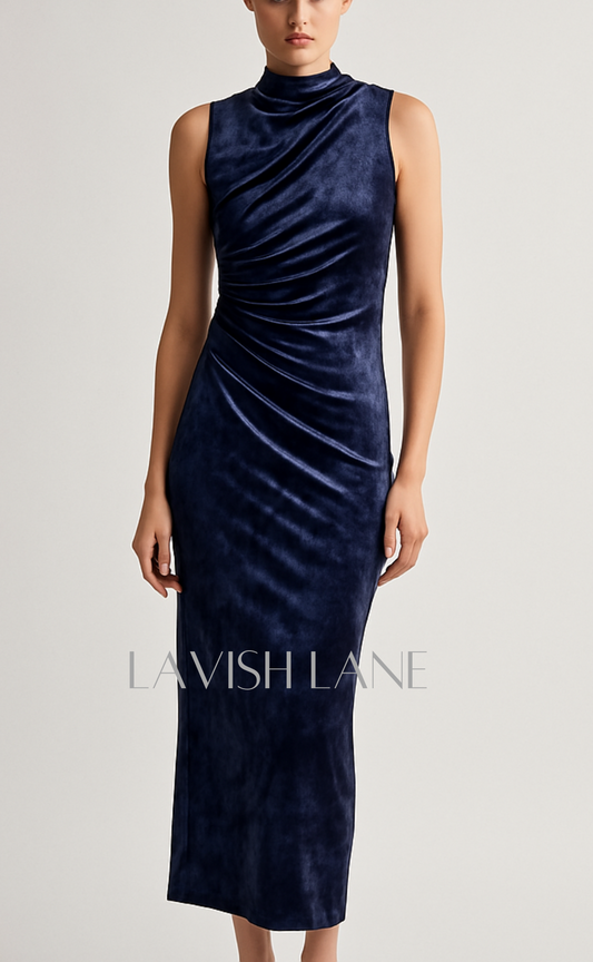 Midnight Velvet Dress - Lavish Lane