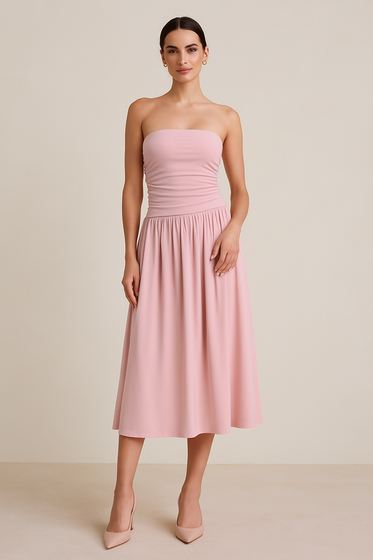 Petal Soft Column Dress - Lavish Lane