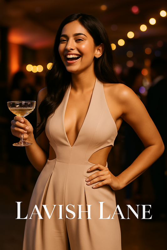 Cut-Out Halter Jumpsuit - Lavish Lane