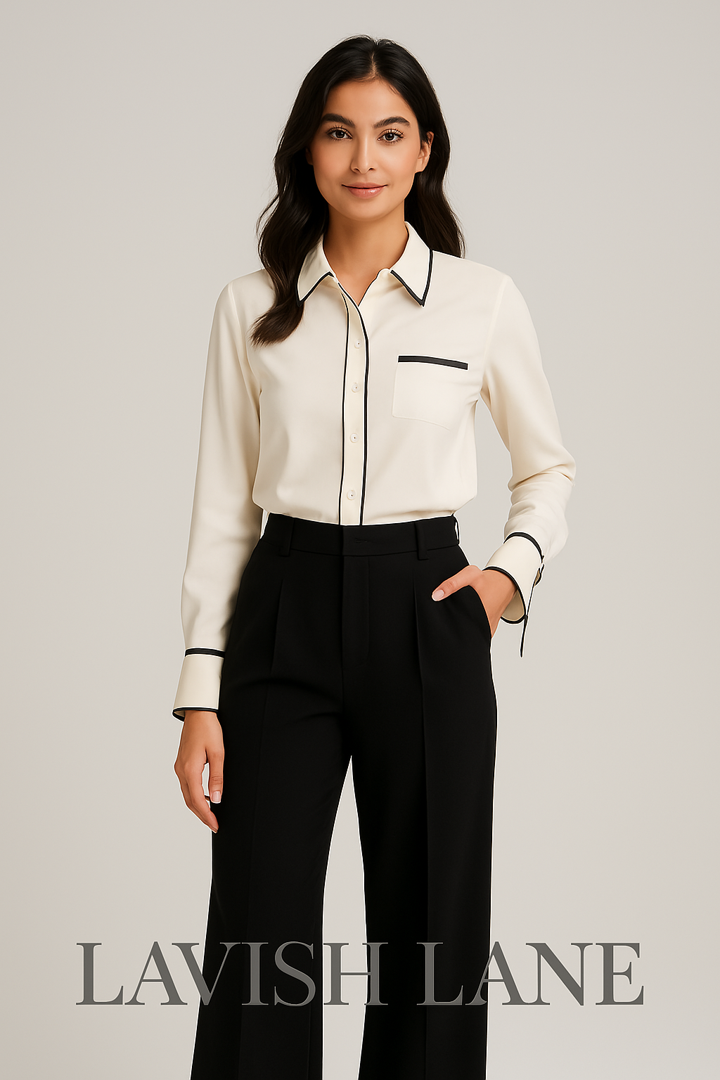 Ink & Ivory Shirt - Lavish Lane